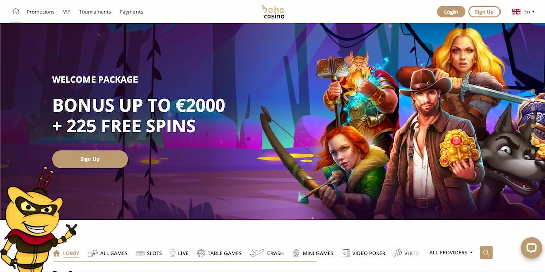 boho casino homepage