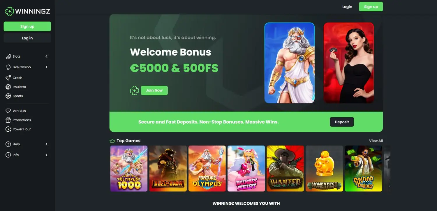 winningz homepage