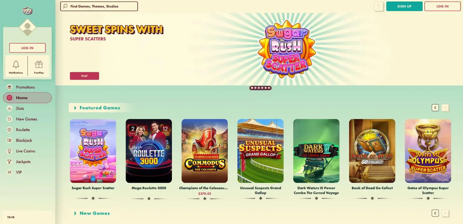 777 casino homepage