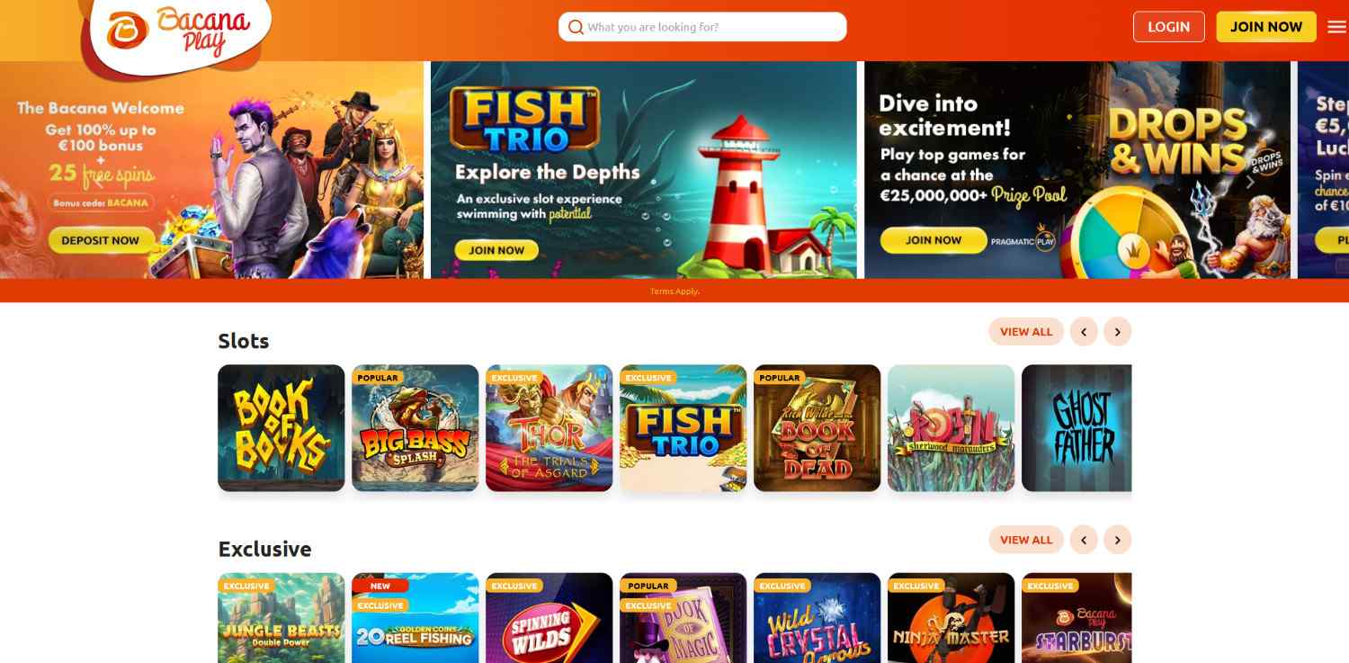 bacana play homepage