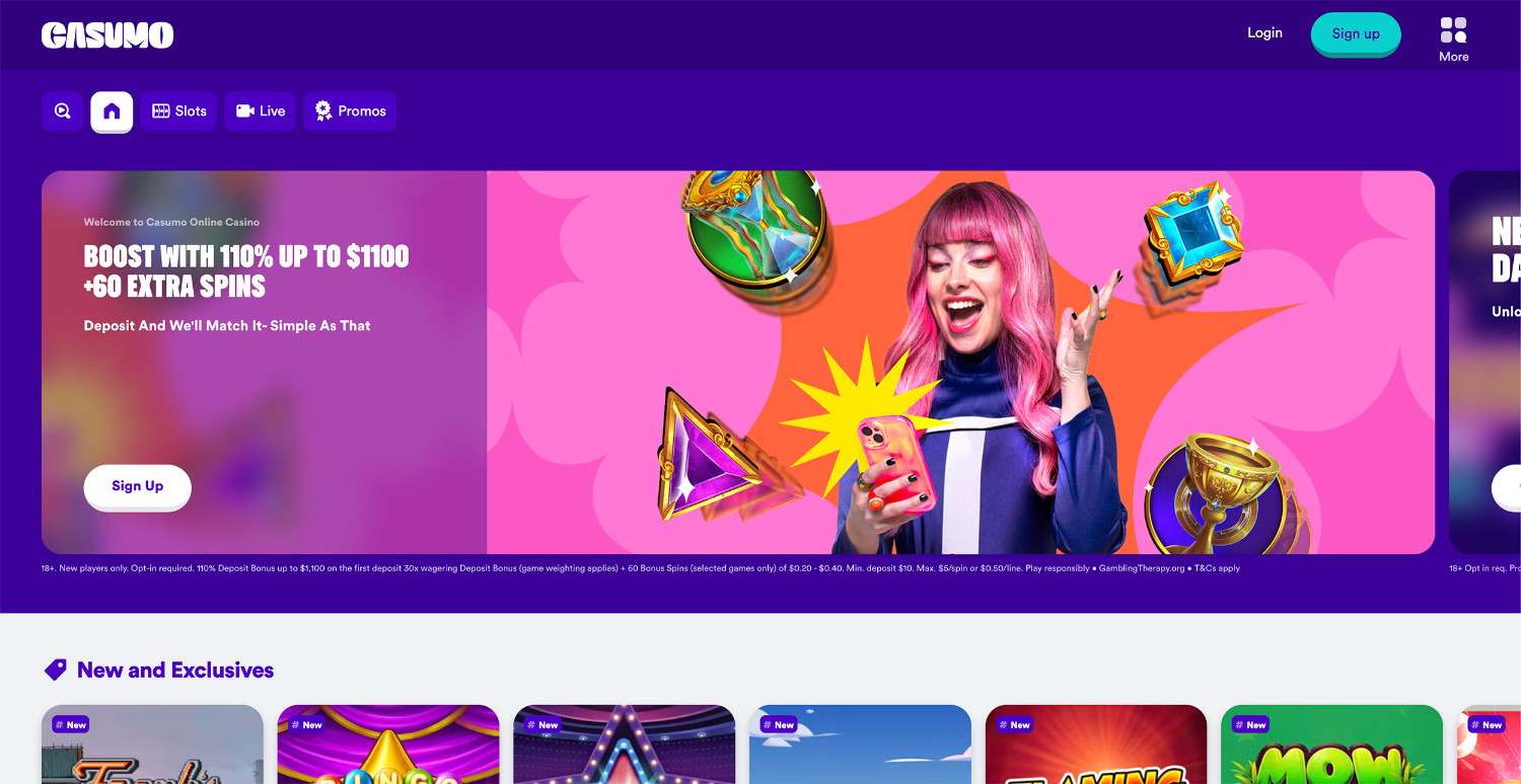casumo casino homepage
