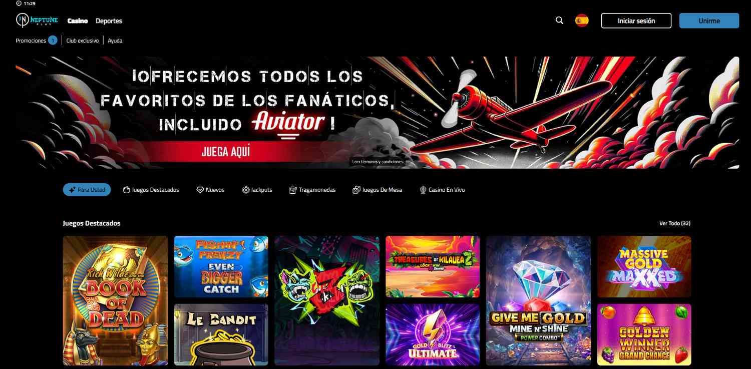 neptune play homepage