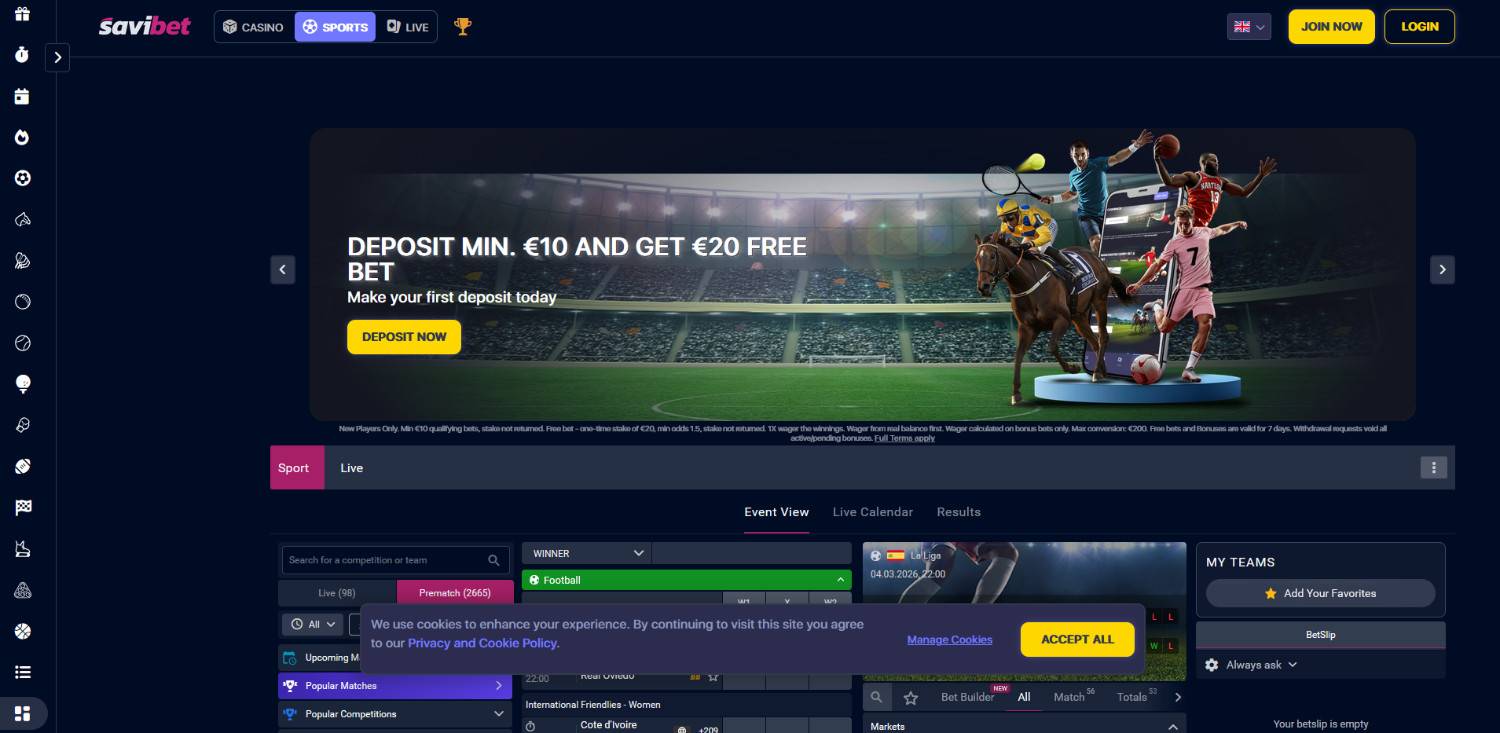 savibet homepage