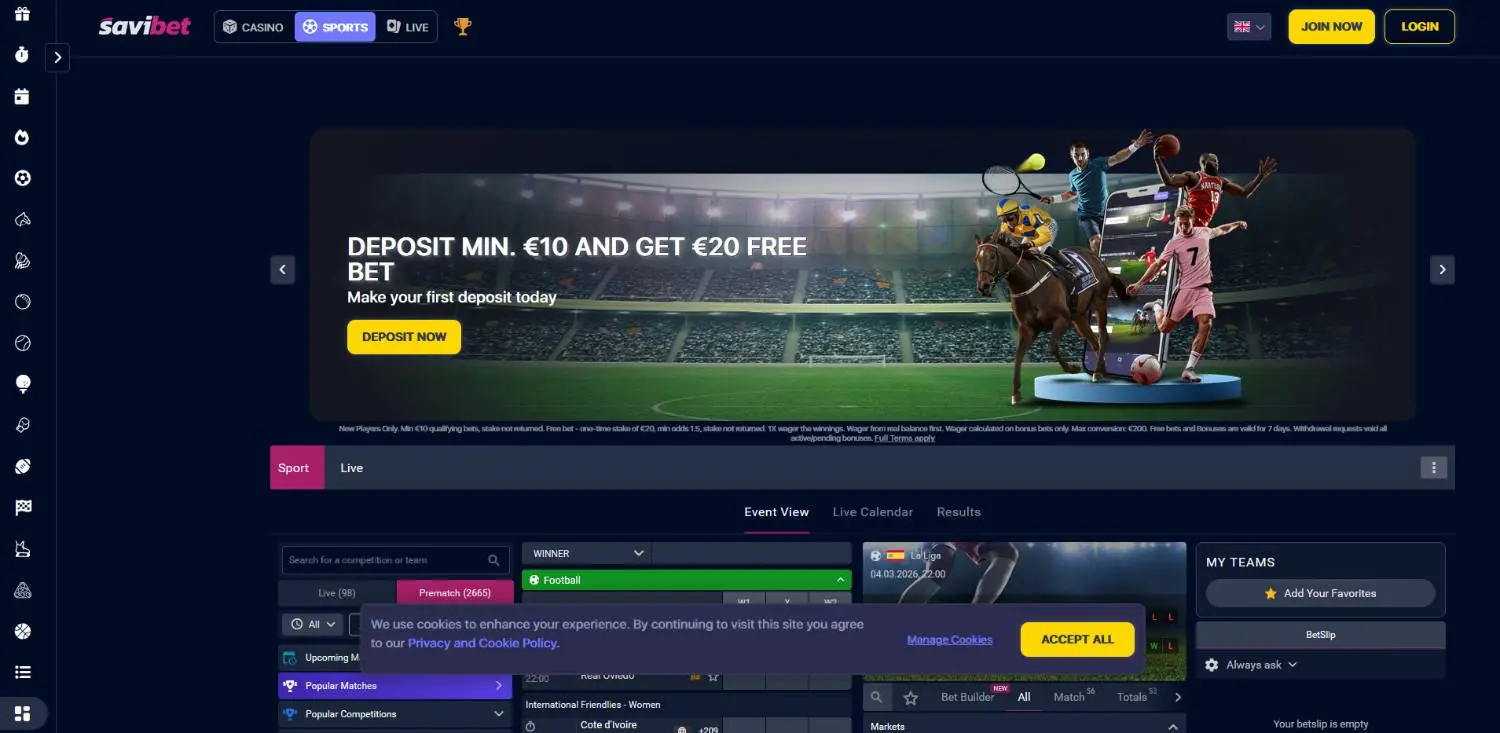 savibet homepage
