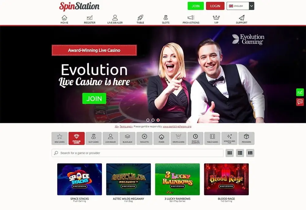 spin station homepage