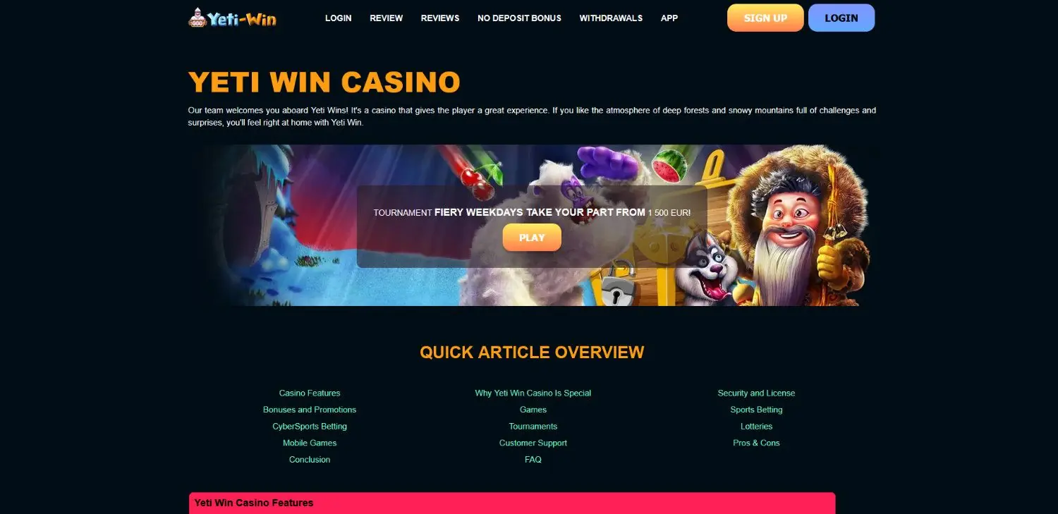 yeti win homepage yeti win homepage