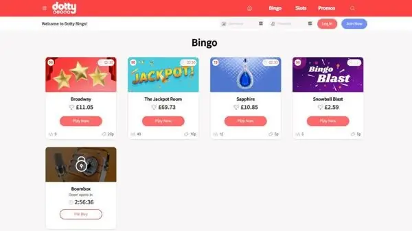 Dotty Bingo homepage