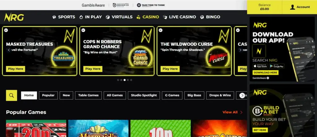 NRGBET homepage