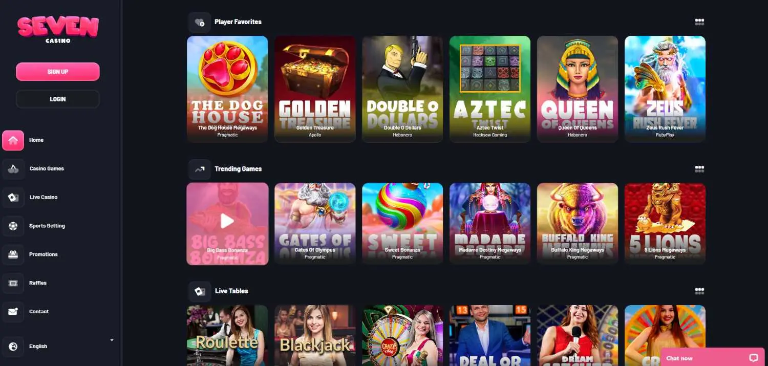 Seven Casino HomePage