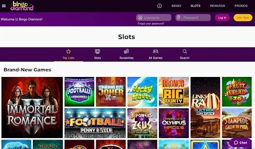 bingo diamond homepage