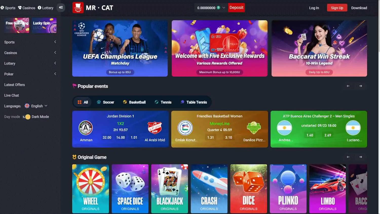 mr cat casino homepage