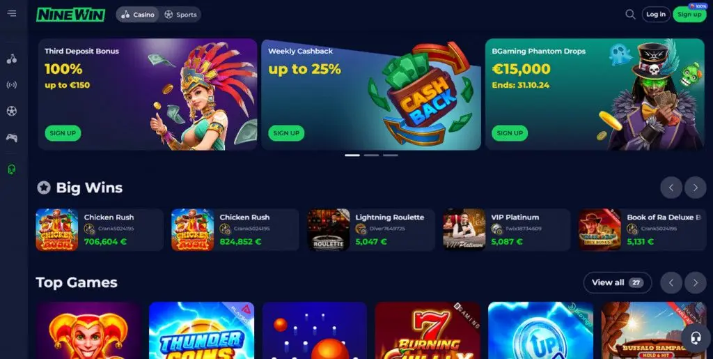 ninewin homepage