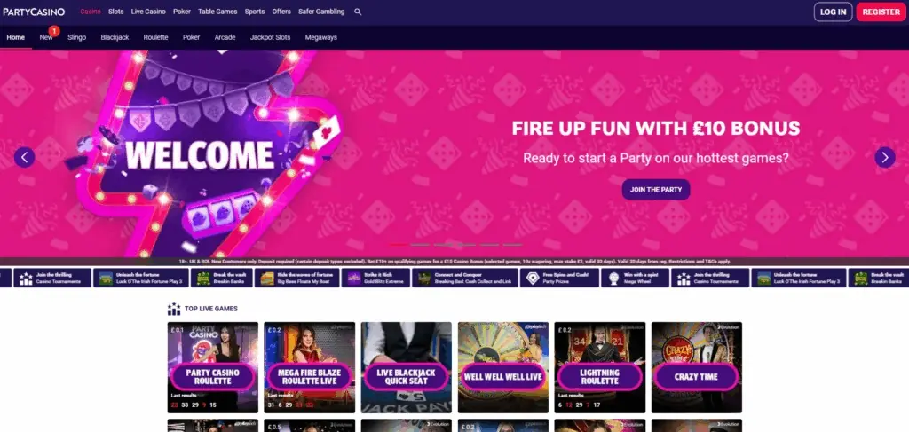 party casino homepage party casino homepage