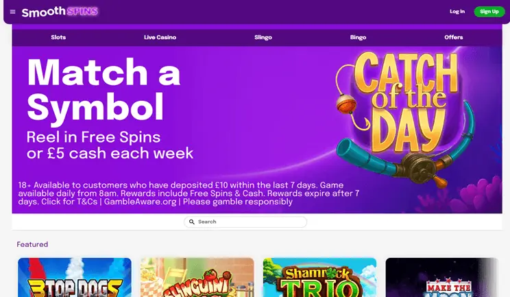 smooth-spins-casino-homepage