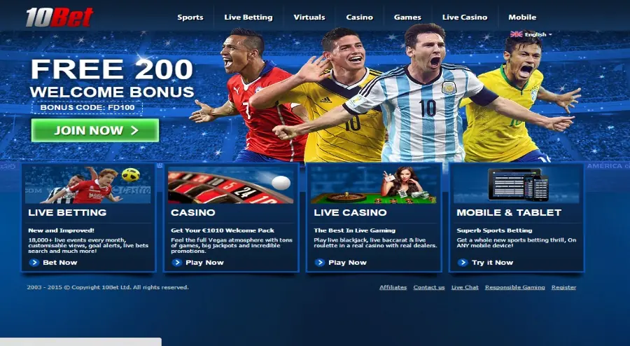 10bet homepage