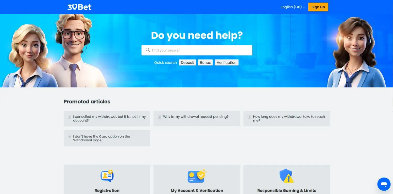 30bet homepage