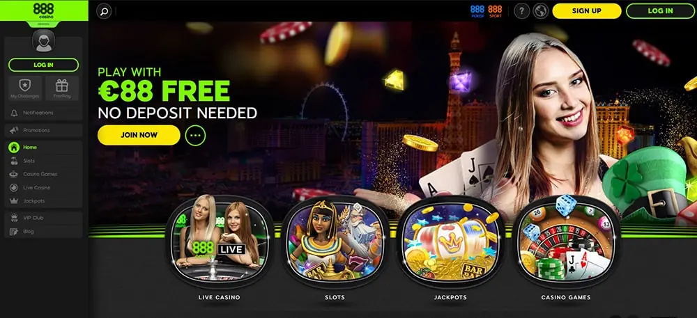 888 casino homepage