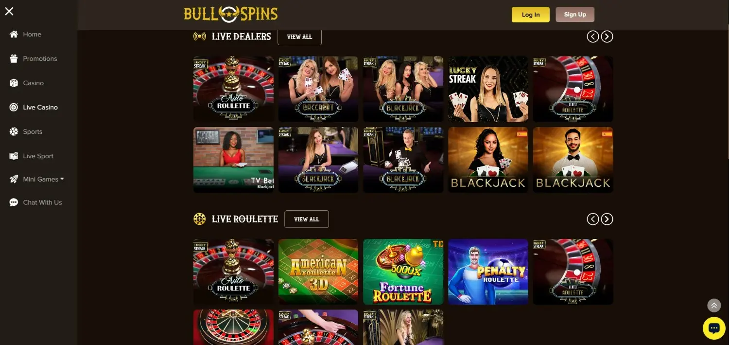 Bullspins Hopepage