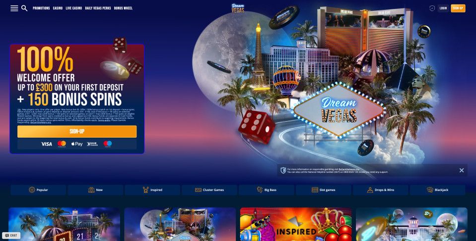 Dream Vegas homepage Dream Vegas homepage
