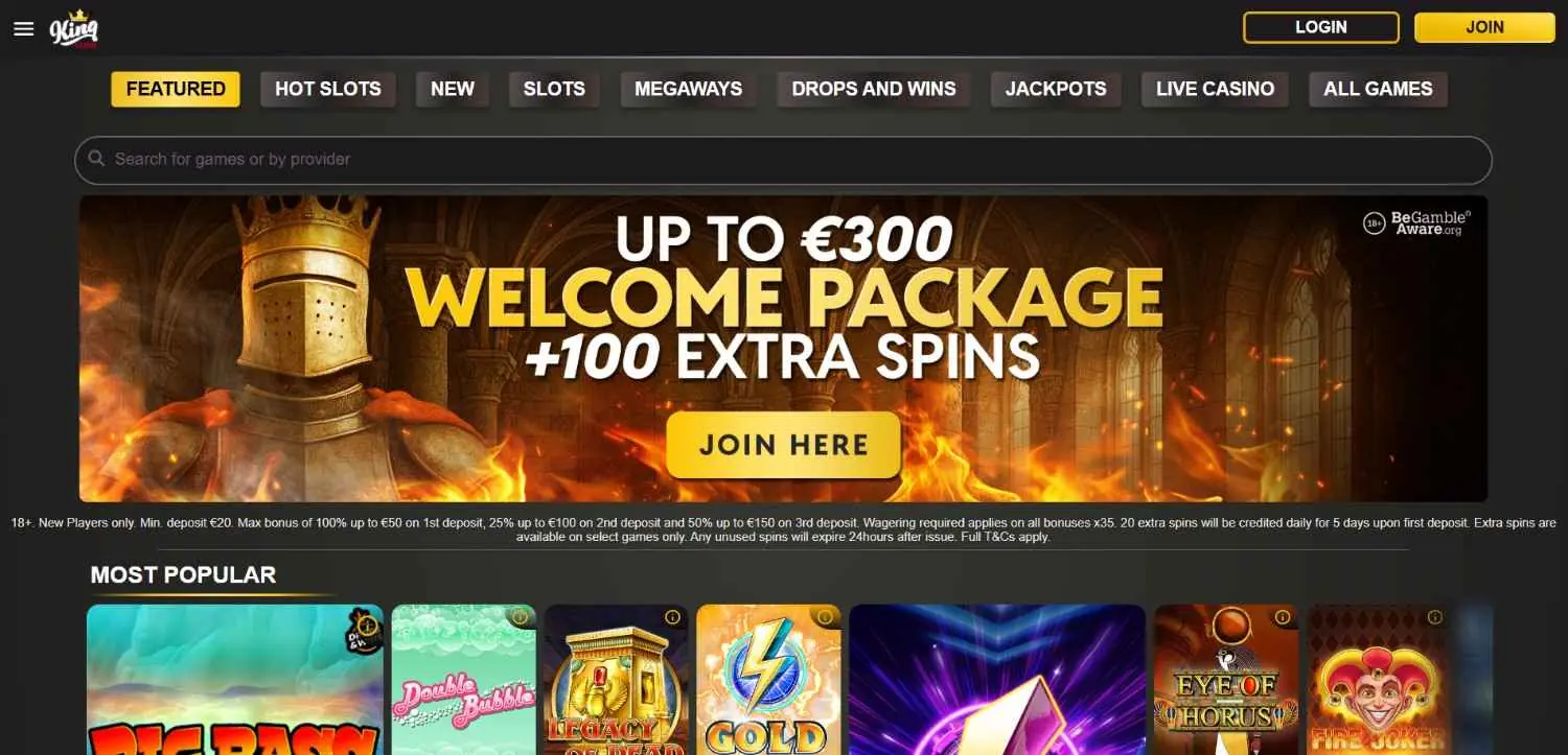King Casino Homepage