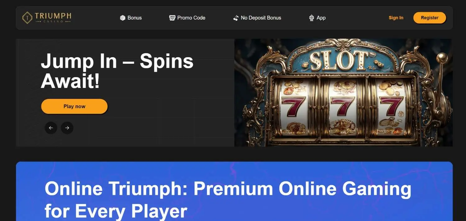 Triumph Casino Homepage