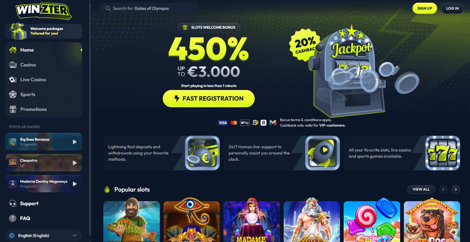 Winzter homepage