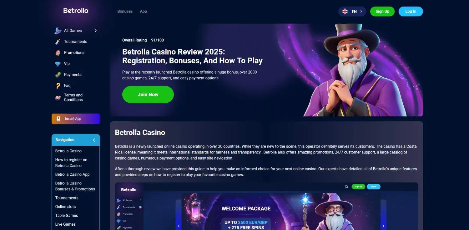 betrolla homepage