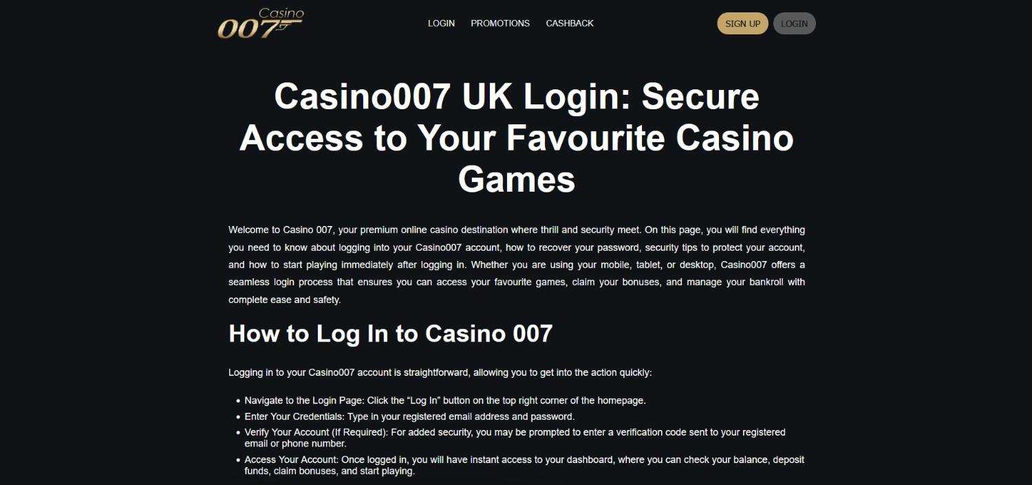 casino 007 homepage