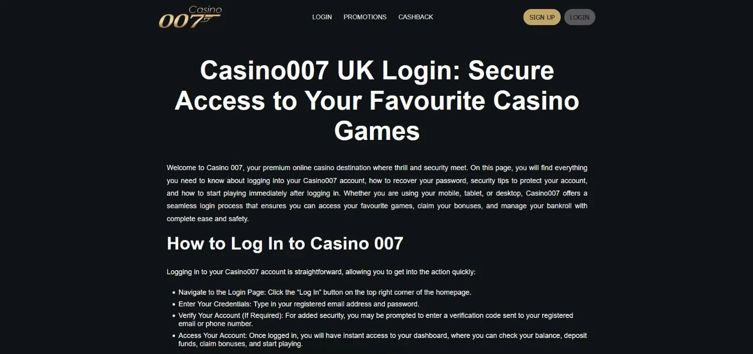 casino 007 homepage