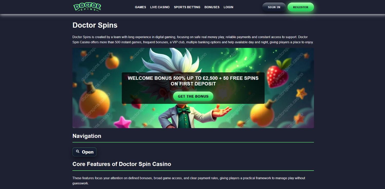 doctor spinz homepage