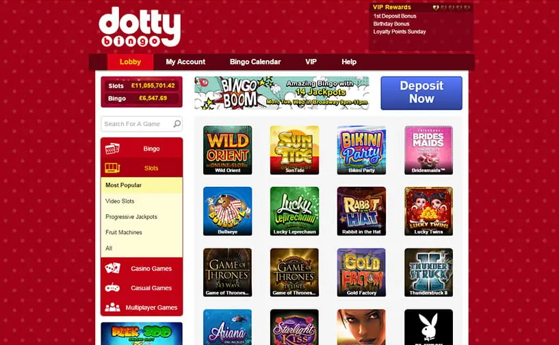 Dotty Bingo Homepage