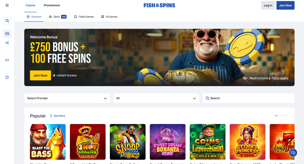 fish-and-spins-casino-homepage