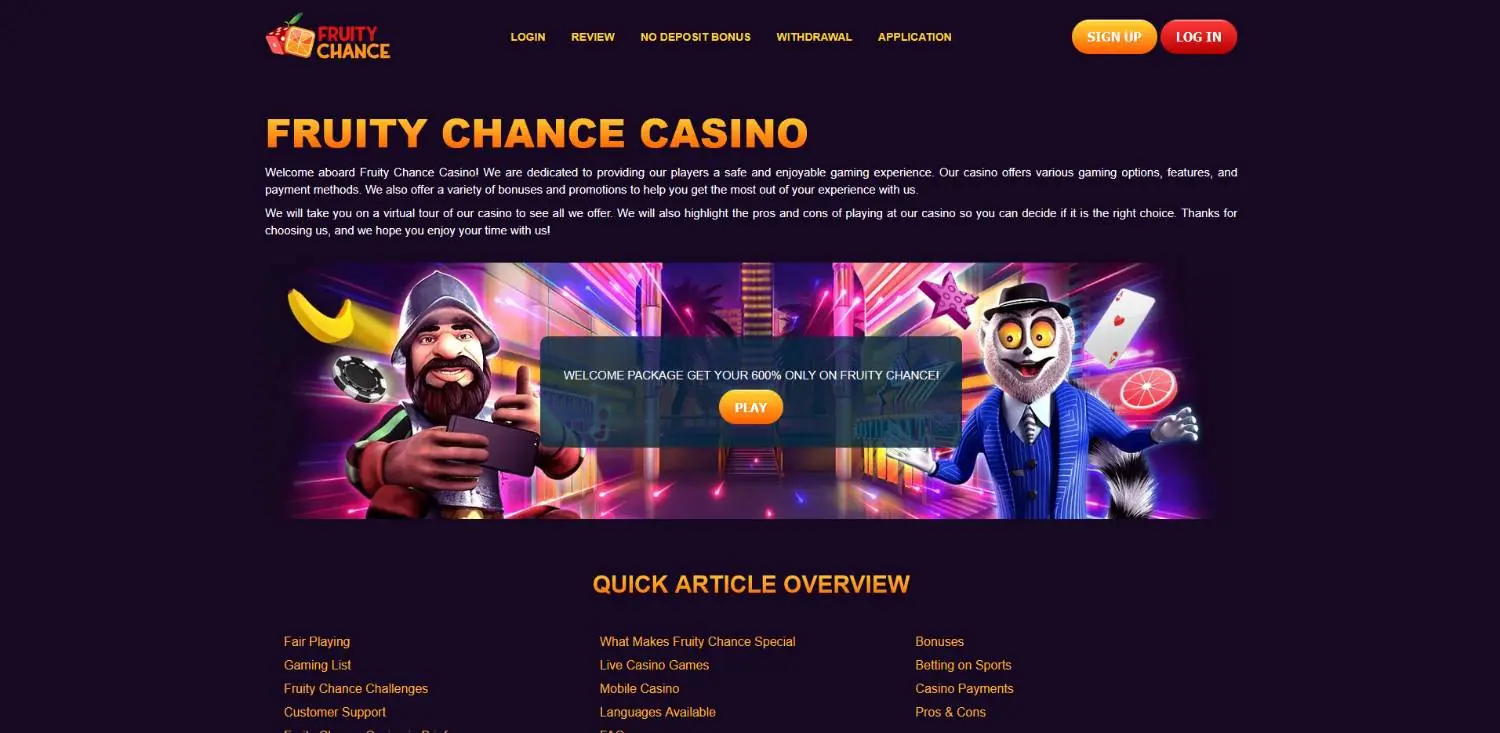fruity chance homepage