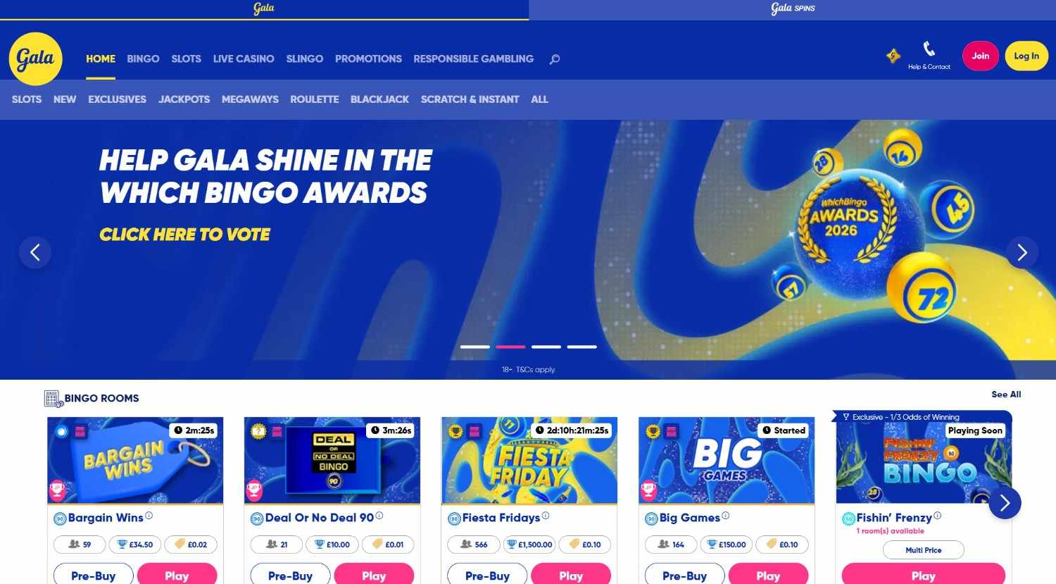 gala bingo homepage