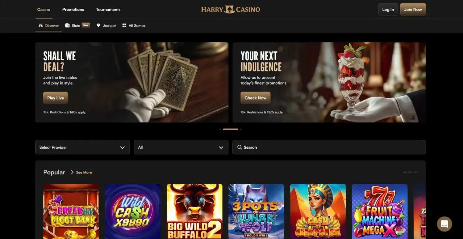 harry casino homepage