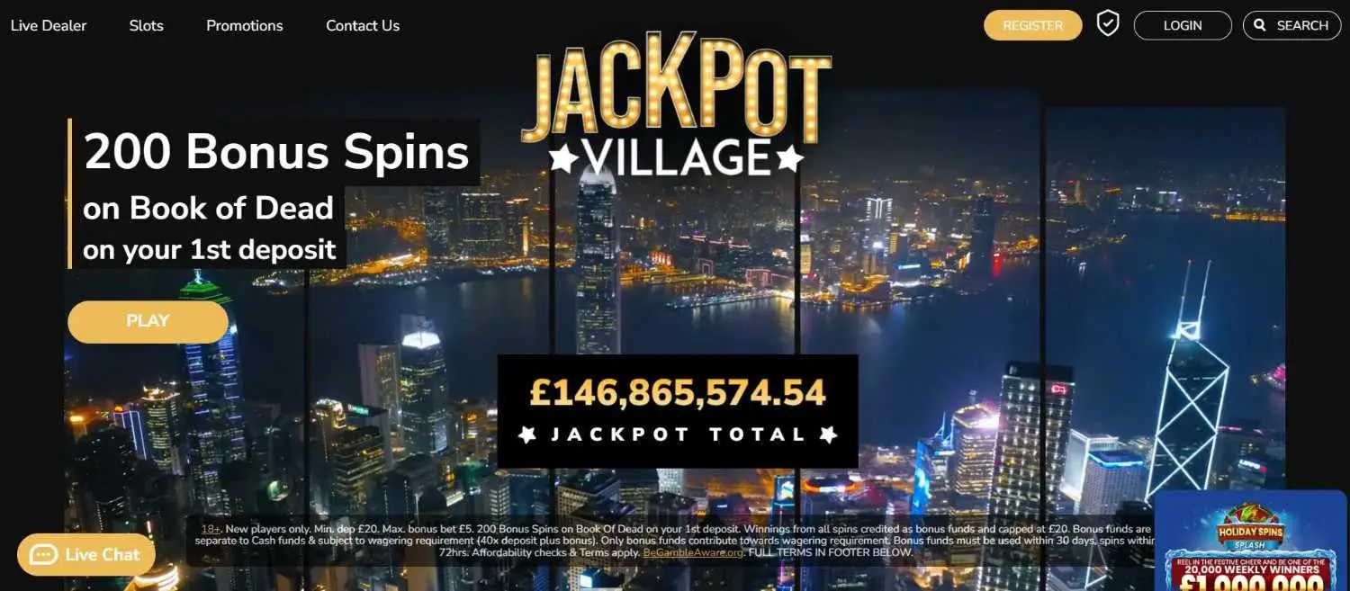 jackpot village homepage