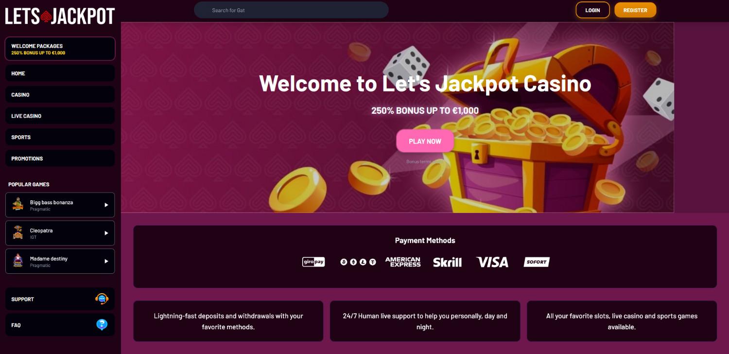 lets jackpot homepage
