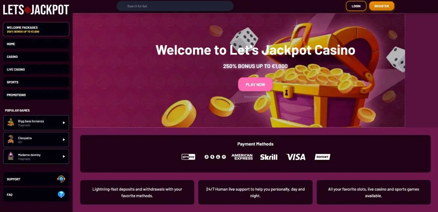 lets jackpot homepage