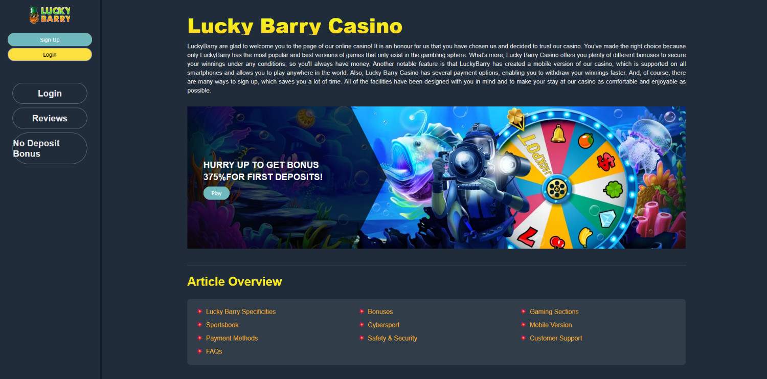 lucky barry homepage