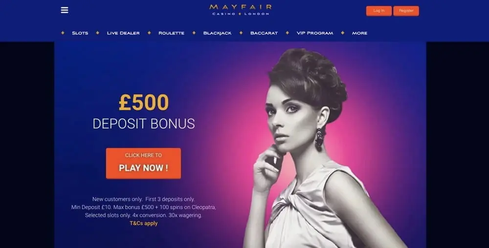 mayfair casino homepage