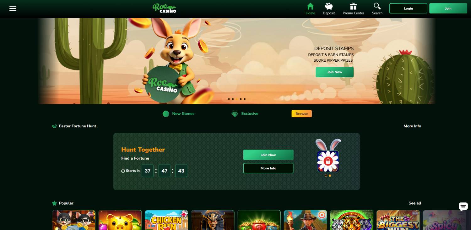 roo casino homepage