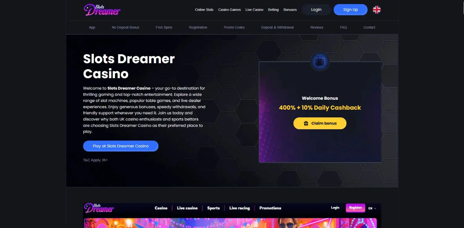 slots dreamer homepage