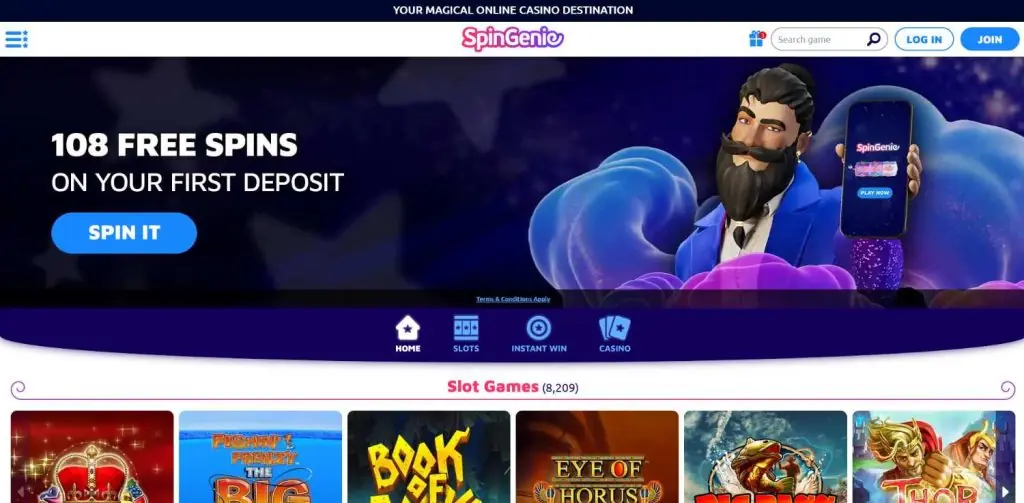 Spin Genie Homepage