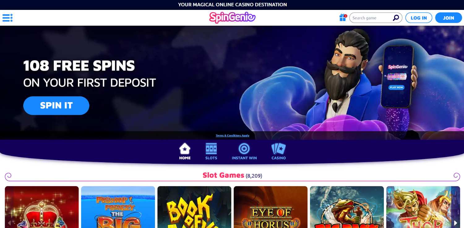 Spin Genie Homepage
