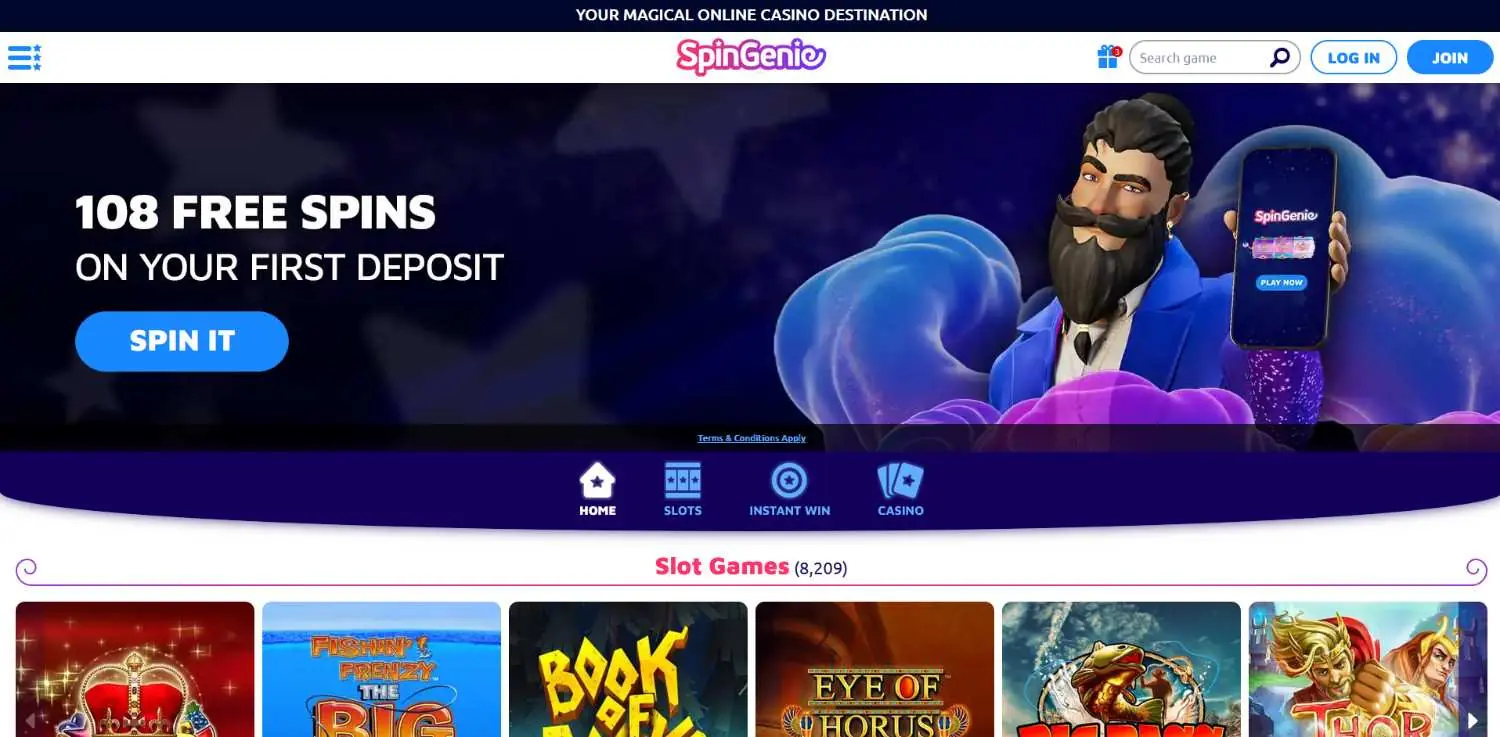 Spin Genie Homepage