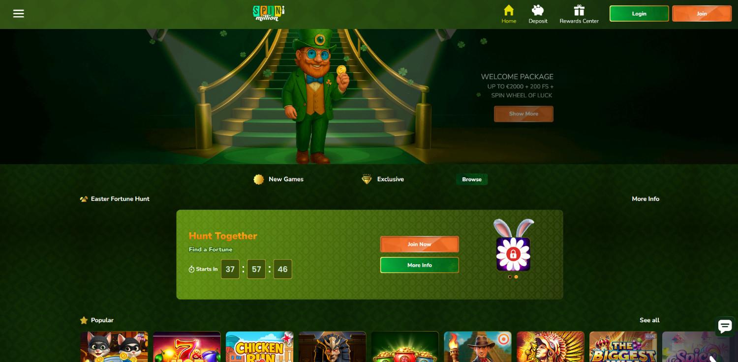 spinmillion homepage