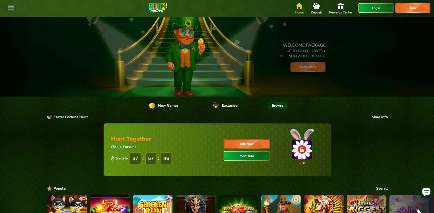 spinmillion homepage