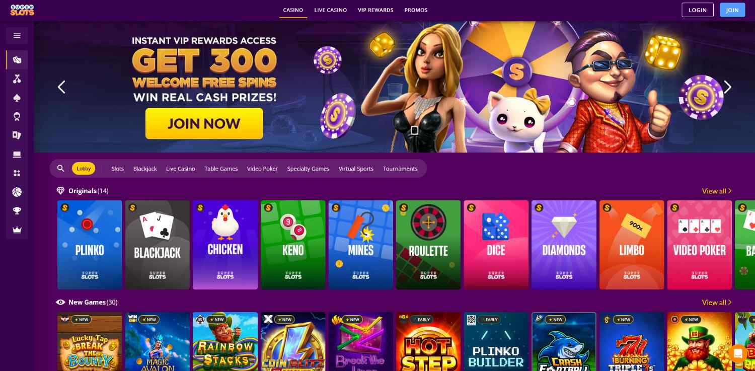 super slots homepage