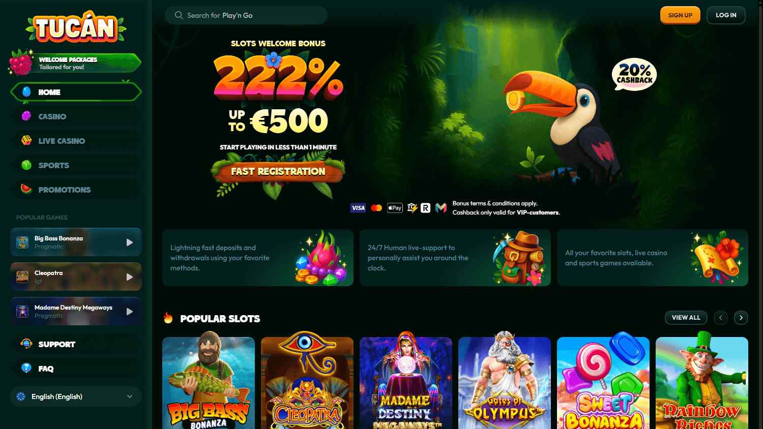 tucan casino homepage