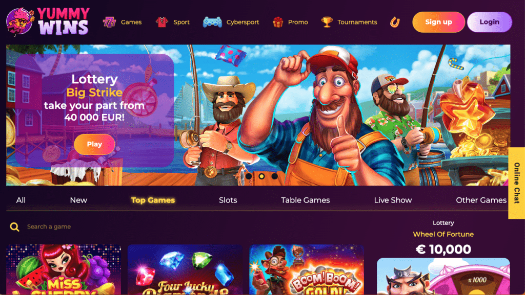 yummy wins casino homepage